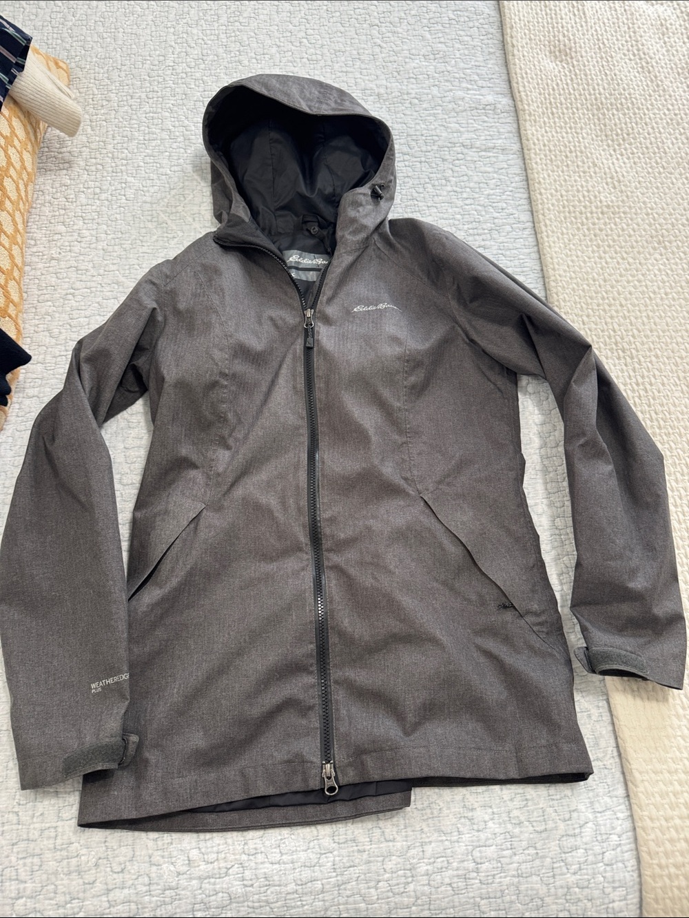 Eddie Bauer Hooded Waterproof Raincoat in Dark Charcoal